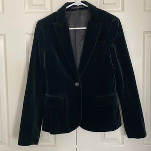 Theory black velvet blazer
